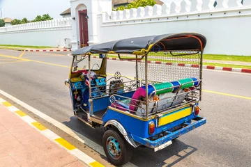 Tuinposter Traditional taxi tuk-tuk in Bangkok © Sergii Figurnyi