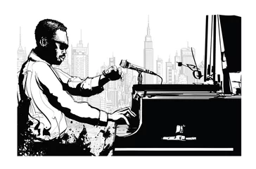 Poster Jazzpianist in New York © Isaxar