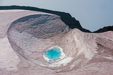 Teardrop Pool sits in the volcanic crater of South Sister at 10.358 feet.