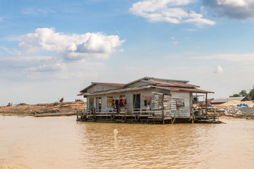 Floating village in Cambodia