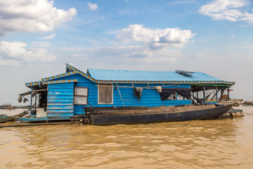 Floating village in Cambodia