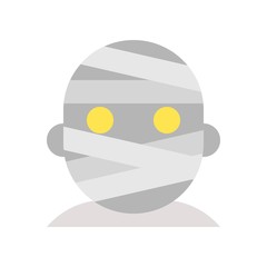 mummy, halloween character set icon, flat design 