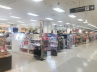 Blurred background of Inside the departmentstore