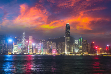 Fototapeta premium Port Wiktorii w Hongkongu