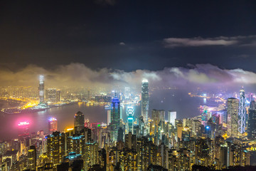 Fototapeta premium Panoramiczny widok na Hongkong