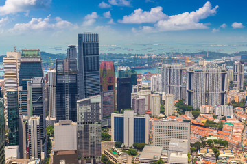 Fototapeta na wymiar Panoramic view of Singapore