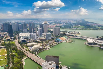 Gordijnen Panoramic view of Singapore © Sergii Figurnyi