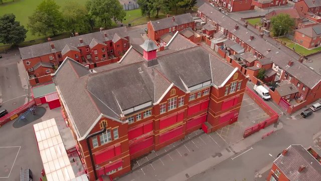aerial shot of Brandwood community primary school in Bolton, UK