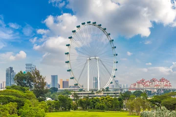 Rolgordijnen Ferris wheel - Singapore Flyer in Singapore © Sergii Figurnyi