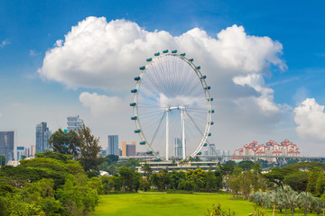 Obraz premium Diabelski młyn - Singapore Flyer w Singapurze
