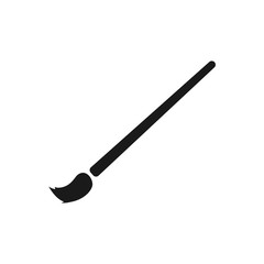 Black brush icon, on the white background.