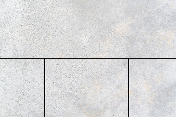White stone tile floor background and texture