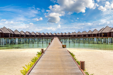 Obraz premium Water Villas (Bungalows) in the Maldives