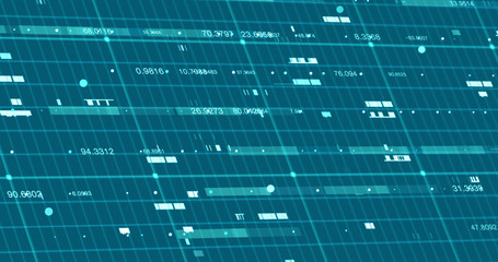 Abstract digital data background, 3D rendering