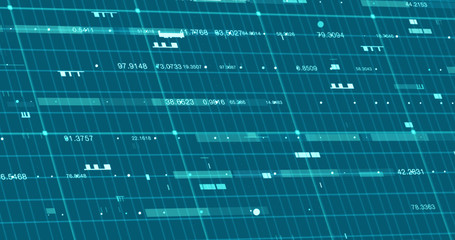 Abstract digital data background, 3D rendering