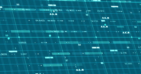 Abstract digital data background, 3D rendering