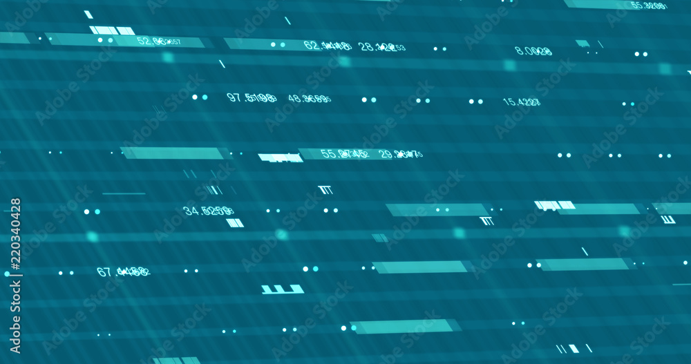 Poster abstract digital data background, 3d rendering