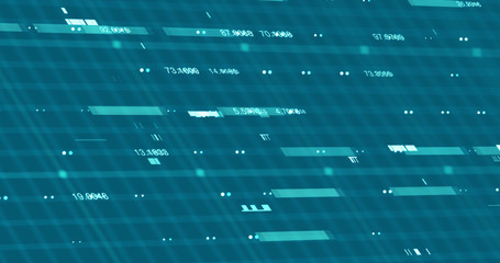 Abstract digital data background, 3D rendering