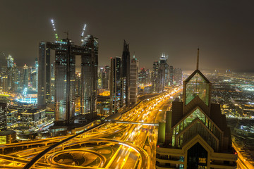Fototapeta na wymiar Downtown Dubai at night