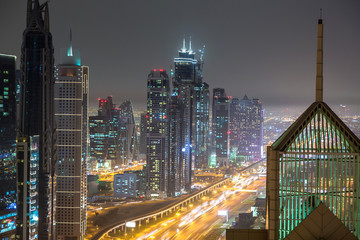 Fototapeta na wymiar Downtown Dubai at night