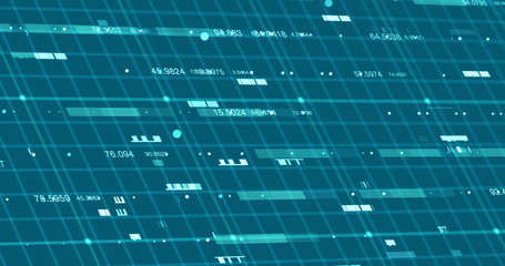 Abstract digital data background, 3D rendering