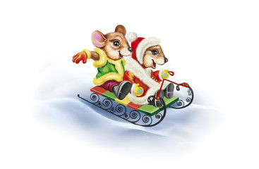 mouse on the sled
