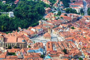 Fototapeta na wymiar Panorama of Brasov