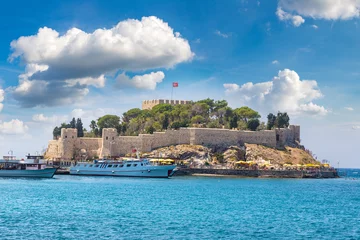 Wall murals Turkey Pirate castle in Kusadasi