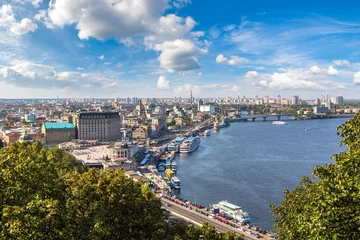 Foto op Plexiglas anti-reflex Kiev Panoramisch uitzicht over Kiev