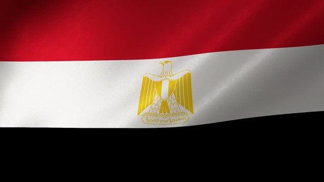 Beautiful high quality, high detailed flag of Egypt.