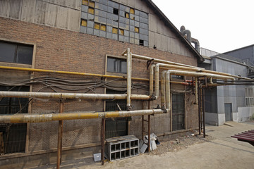 The pipeline on the industrial equipment