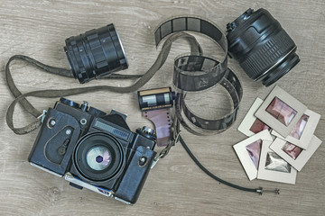 Top view photo accessories