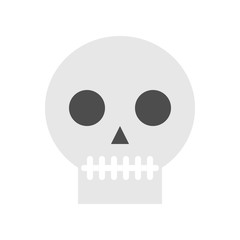 skull, halloween character set icon, flat design 