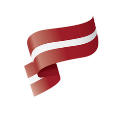 Fototapeta na wymiar Latvia flag, vector illustration on a white background