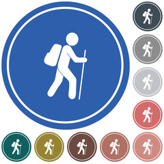 Hiking icon illustration