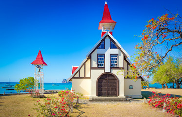 Notre Dame Auxiliatrice church at Cap Malheureux.