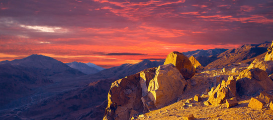 Mount Sinai, Mount Moses in Egypt. Africa.