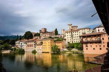 Fototapeta premium Bassano del Grappa and Bridge of the Alpini