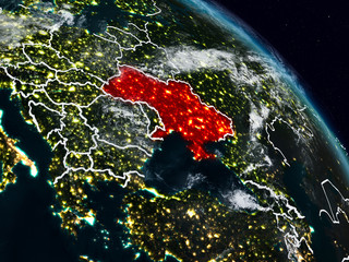 Ukraine at night