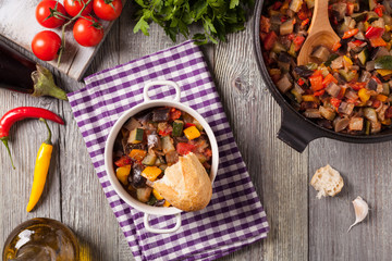 Ratatouille, classic French stew of summer vegetables