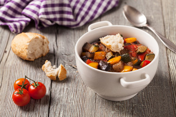 Ratatouille, classic French stew of summer vegetables