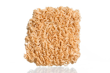 Instant noodles, on white background
