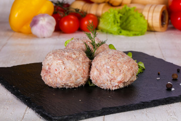 Raw pork cutlet