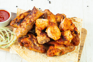 Meat kebab mix plate