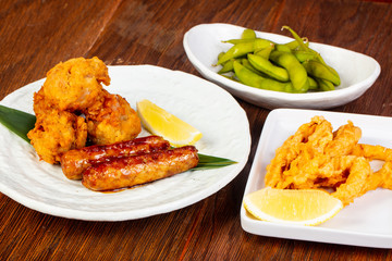 Sausage and chicken nuggets