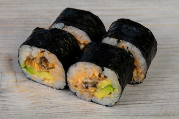 Japanese roll with eel