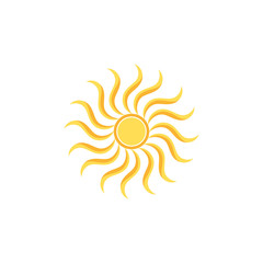 Abstract sun icon, logo vector design element