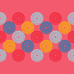 Polka dot seamless pattern. Geometric background. Dots, circles and buttons. Тextile rapport.