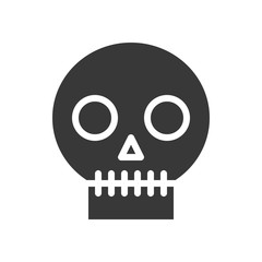 human skull, halloween icon character