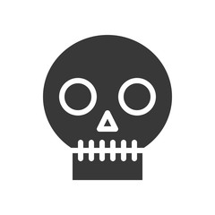 human skull, halloween icon character